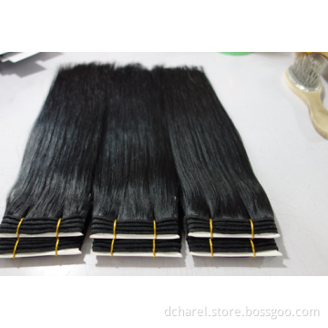 100% European/Russia Raw Virgin Remy Human Hair Weft Extension